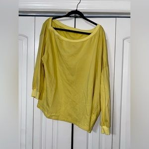 Cute Yellow off the shoulder shirt